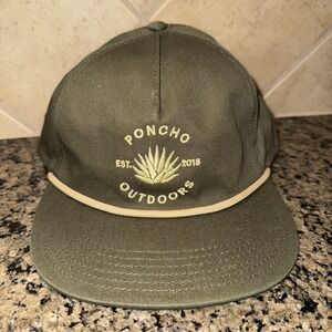 Poncho Outdoors Green Agave Rope SnapBack Hat Men's Adjustable